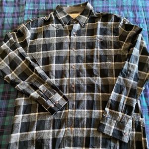 Flannel black and white size L